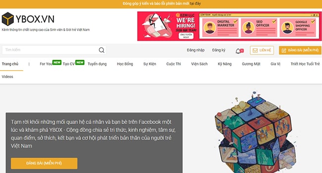 Trang web tin tức Ybox.vn